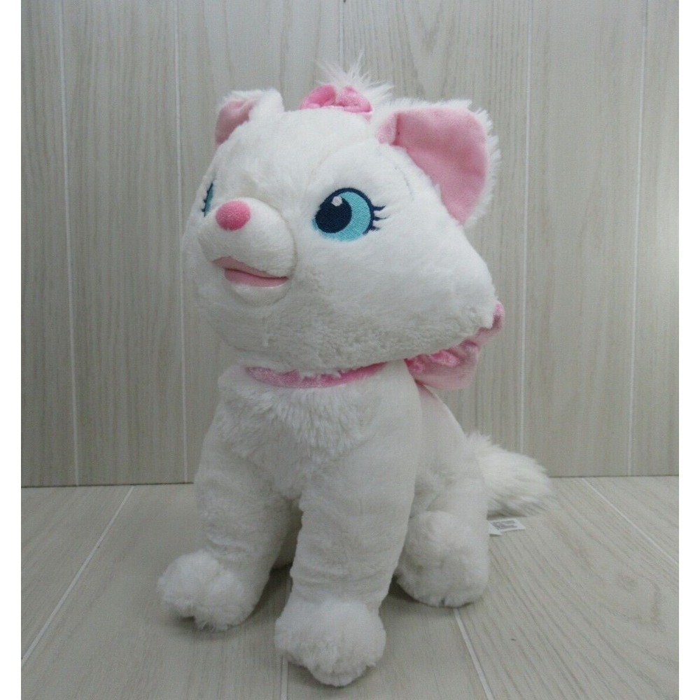 Disney‎ Store The Aristocats Marie White Cat Plush Pink Bow 12-13"
